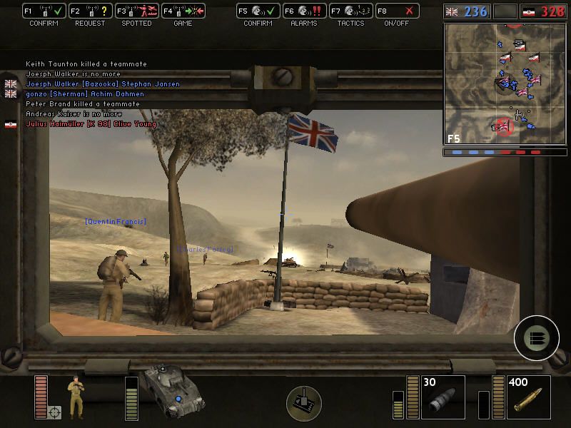 Battlefield 1942 (Windows) screenshot: Shot to the enemy. BANG!