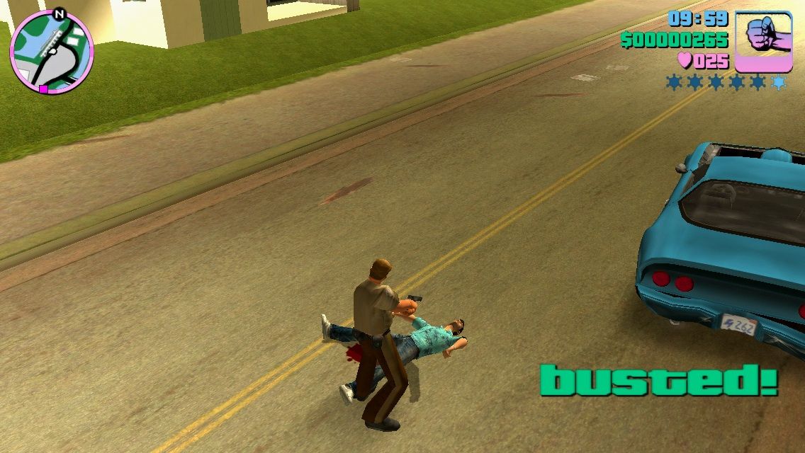 Grand Theft Auto: Vice City (iPhone) screenshot: Police arrest