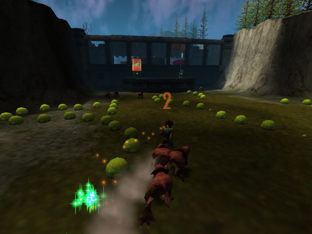 Oddworld: Munch's Oddysee (Windows) screenshot: Abe runs away from a bunch of hungry Paramites