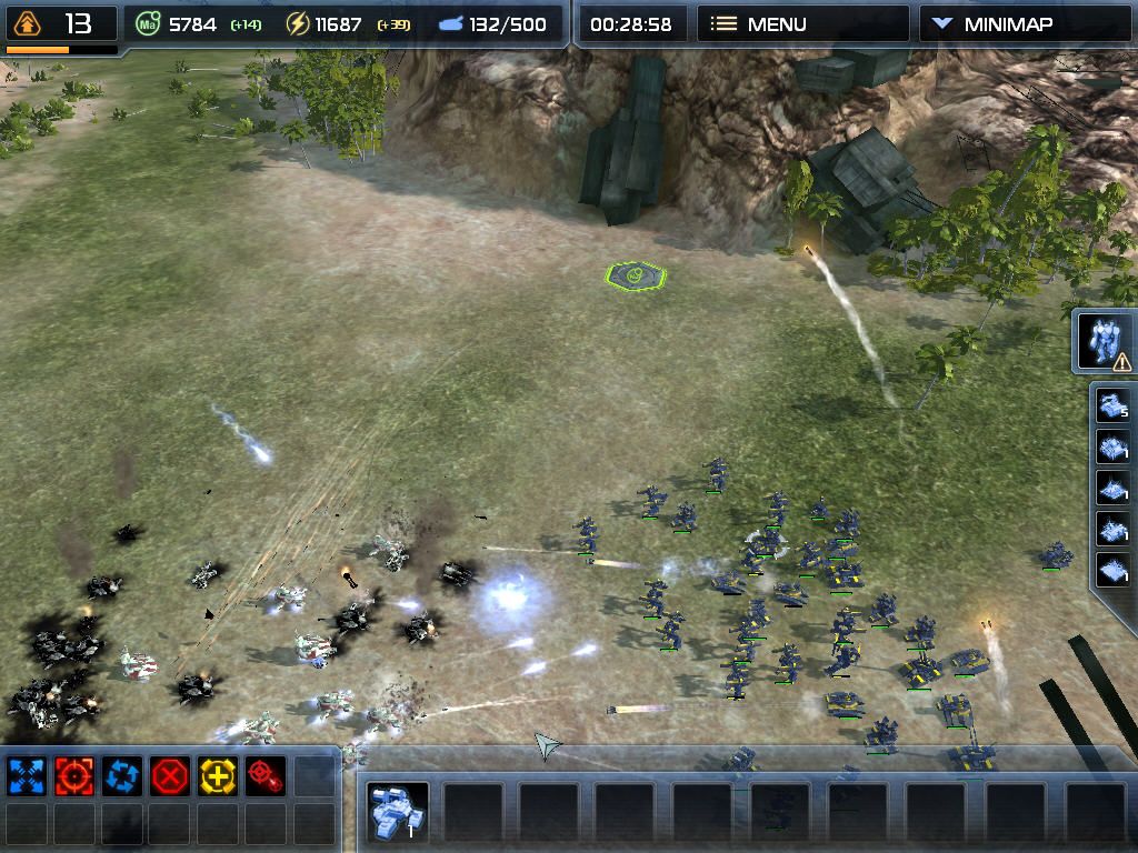 Supreme Commander 2 (Windows) screenshot: Typical Battle