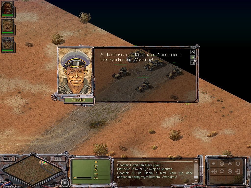 Desert Law (Windows) screenshot: Snooter - german member of the team.