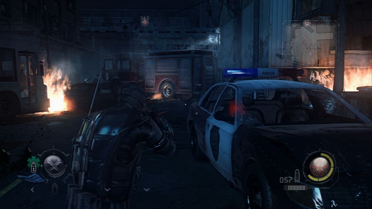 Resident Evil: Operation Raccoon City (PlayStation 3) screenshot: This looks strangely familiar to the <i>Resident Evil 2</i> intro.