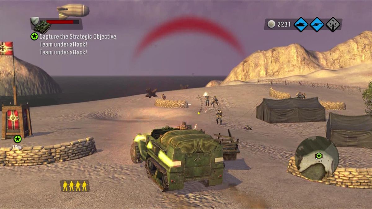 The Outfit (Xbox 360) screenshot: Use armored vehicles to protect your troops.