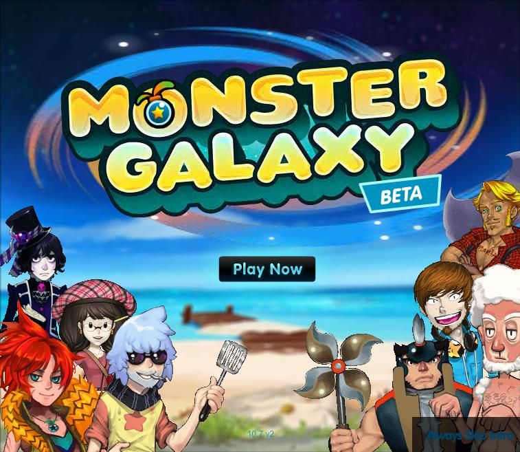 Monster Galaxy (Browser) screenshot: Main Title.