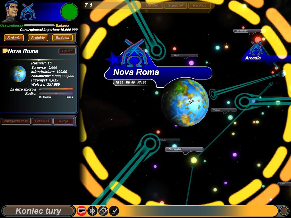 Sword of the Stars (Windows) screenshot: Nova Roma planet
