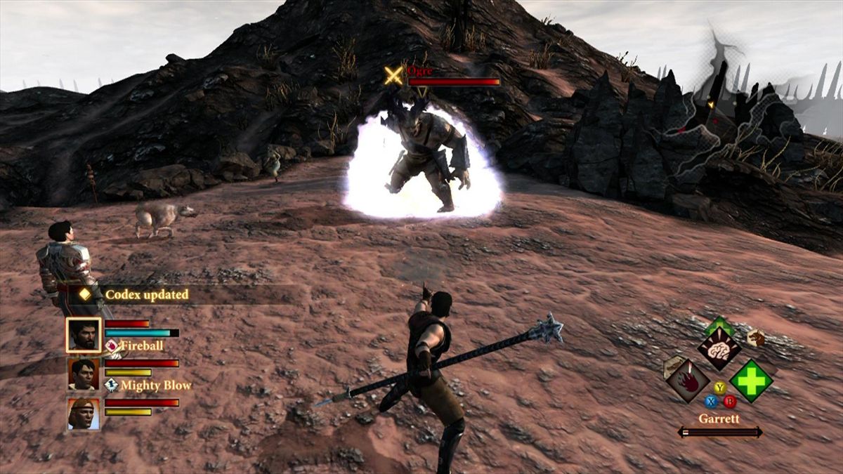 Dragon Age II (Xbox 360) screenshot: An ogre, your first dangerous enemy