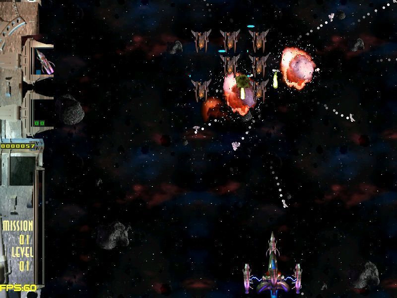 Crusaders of Space (Windows) screenshot: The explosions are pretty good in this game