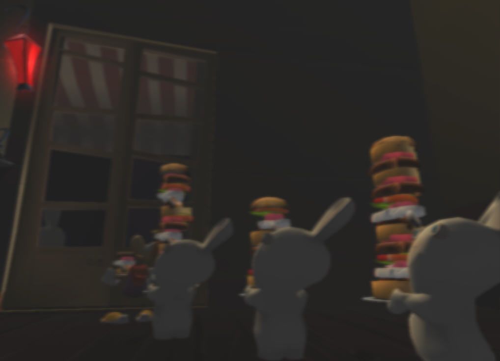 Rayman: Raving Rabbids 2 (Windows) screenshot: Dinner time!