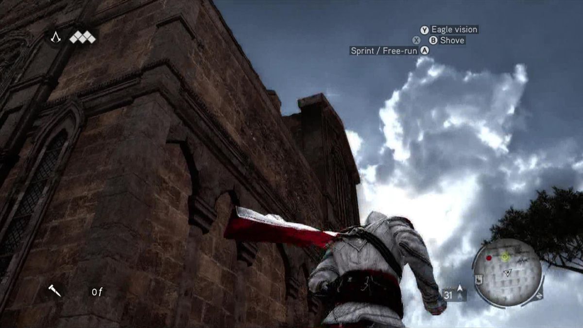 Assassin's Creed: Brotherhood (Xbox 360) screenshot: Cloudy with no chance of meatballs