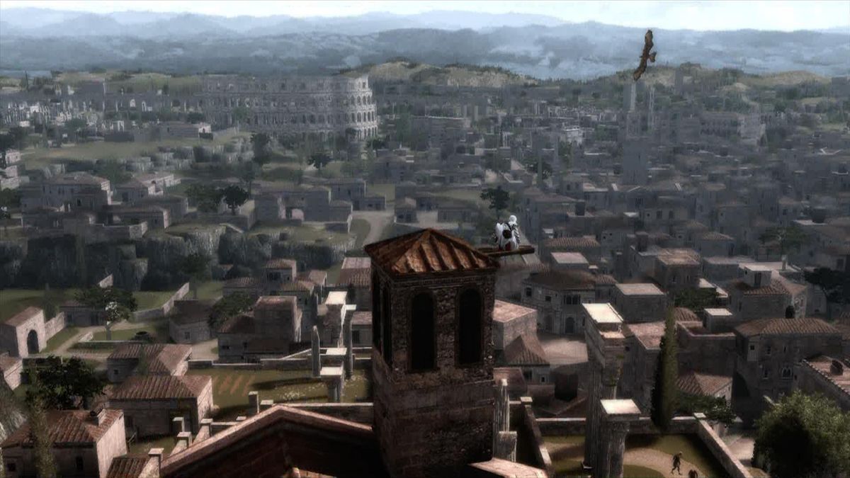 Assassin's Creed: Brotherhood (Xbox 360) screenshot: Synchronizing