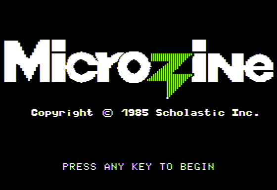 Microzine #11 (Apple II) screenshot: Title Screen