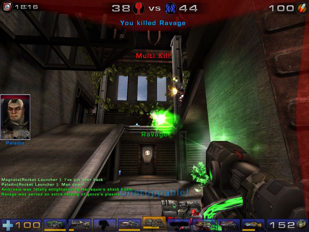Unreal Tournament 2004 (Windows) screenshot: next to kill