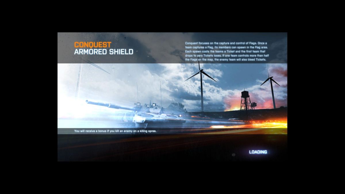 Battlefield 3: Armored Kill (Windows) screenshot: Armored Shield map loading