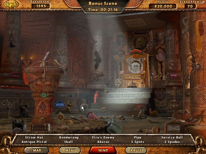 Amazing Adventures: The Lost Tomb (Windows) screenshot: In the Secret Game mode there's a bonus location that is not used during the game