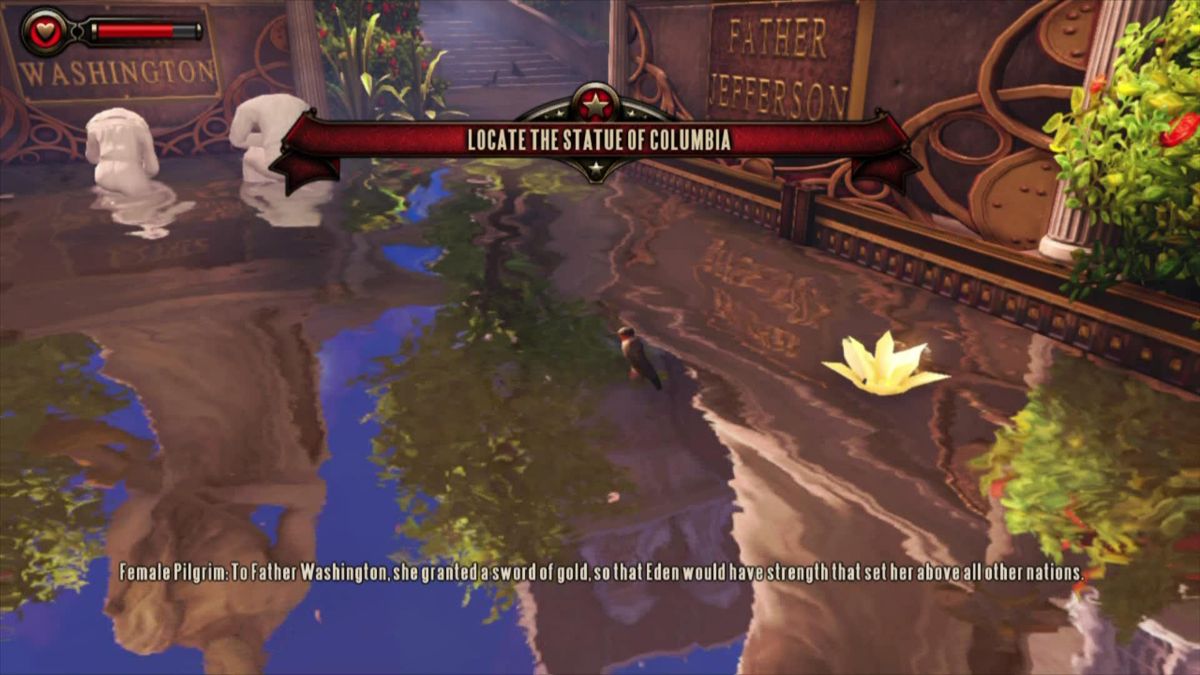 BioShock Infinite (Xbox 360) screenshot: Watch the hummingbirds fly around.