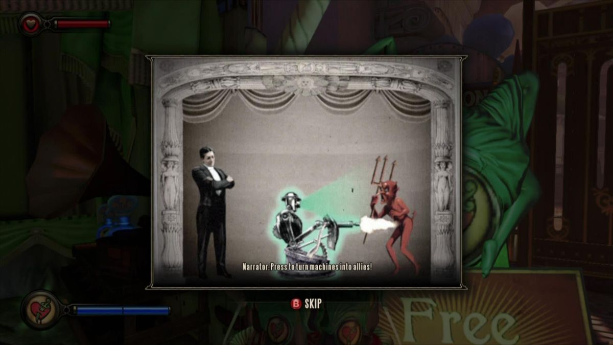 BioShock Infinite (Xbox 360) screenshot: Details about the vigors are explained in short movies.