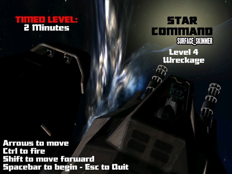 Star Command: Surface_Skimmer (Windows) screenshot: The load screen for level four