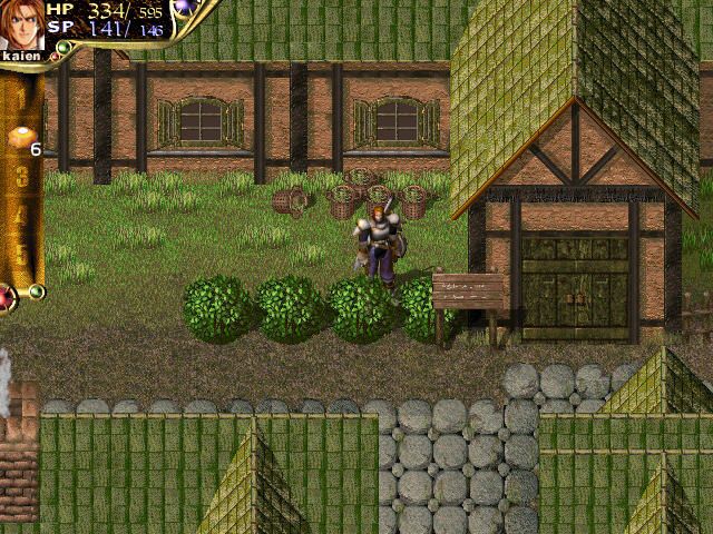 Corum III: Chaotic Magic (Windows) screenshot: Town of Fordrone. Not much of a pollution level, or so it seems. Must be better than Beijing