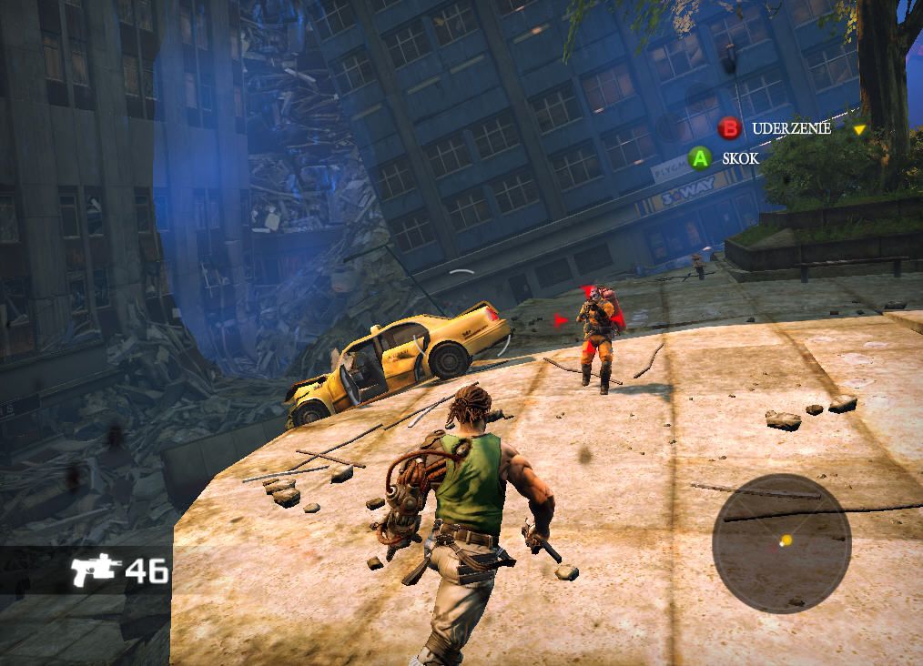 Bionic Commando (Windows) screenshot: I run to you!