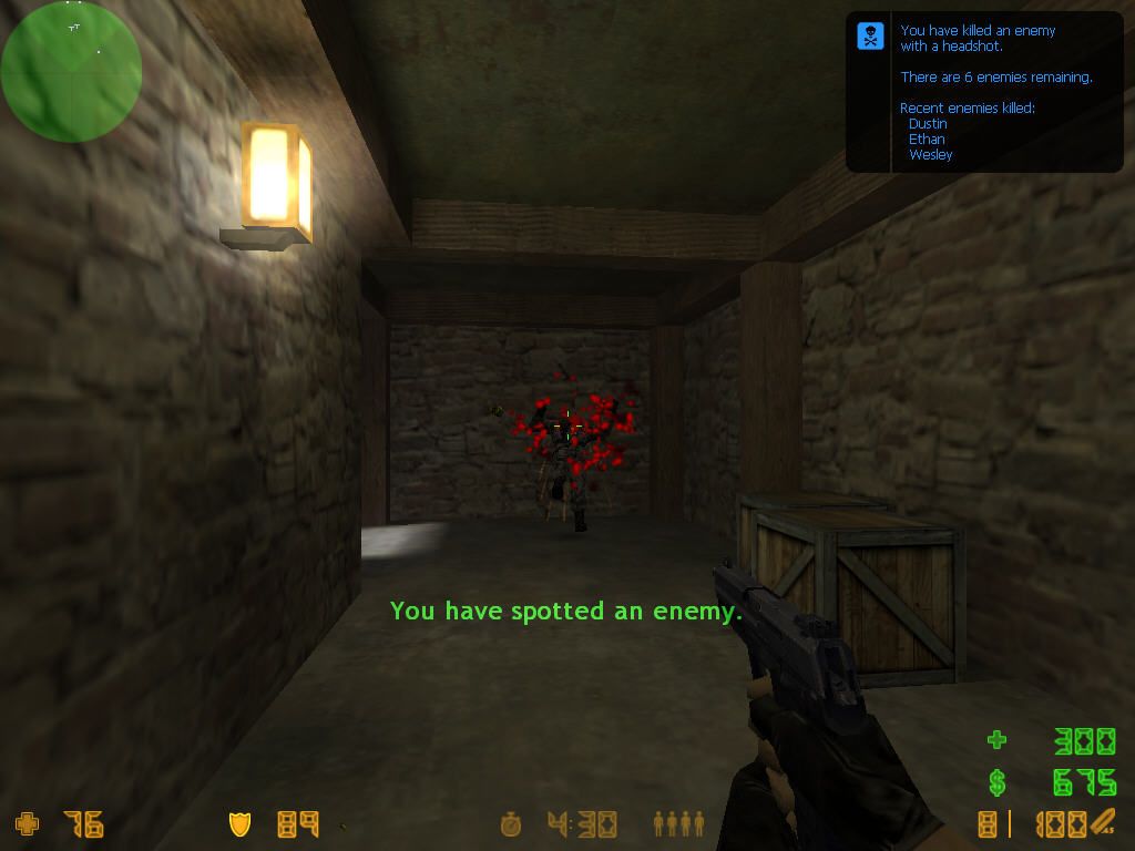 Counter-Strike: Condition Zero (Windows) screenshot: Nice headshot