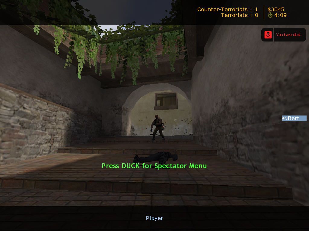 Counter-Strike: Condition Zero (Windows) screenshot: Dead. :(