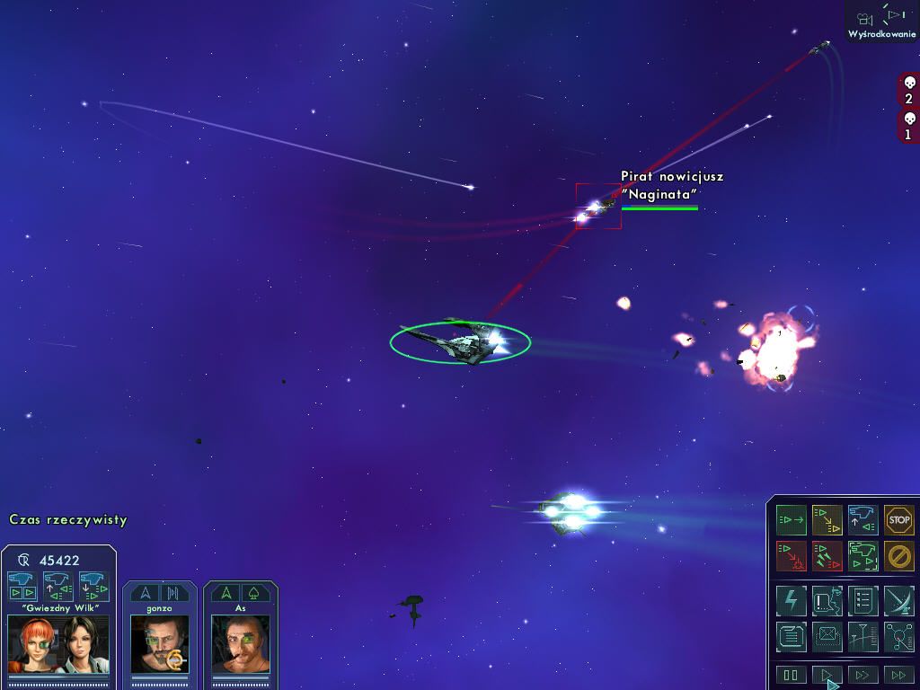 Star Wolves 2 (Windows) screenshot: Space battle