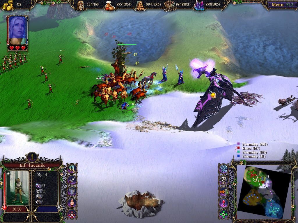 Heroes of Annihilated Empires (Windows) screenshot: Another dragon - this time, violet.