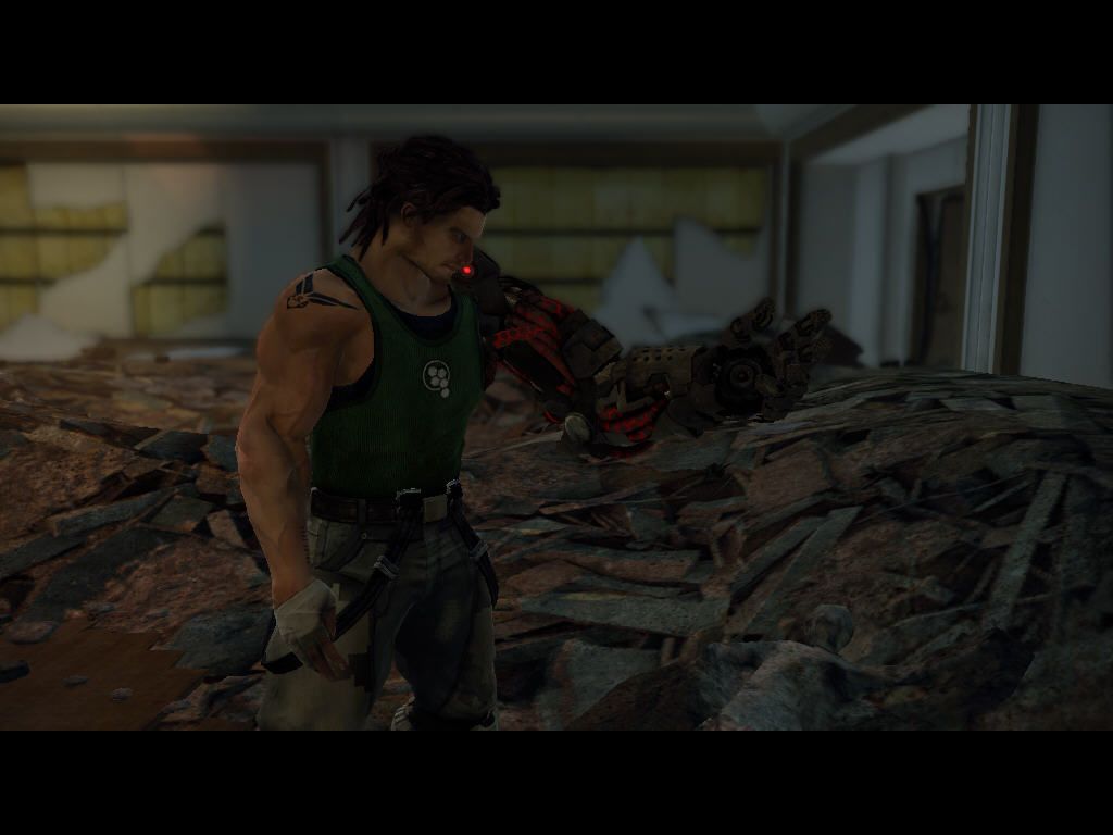 Bionic Commando (Windows) screenshot: Good, old arm