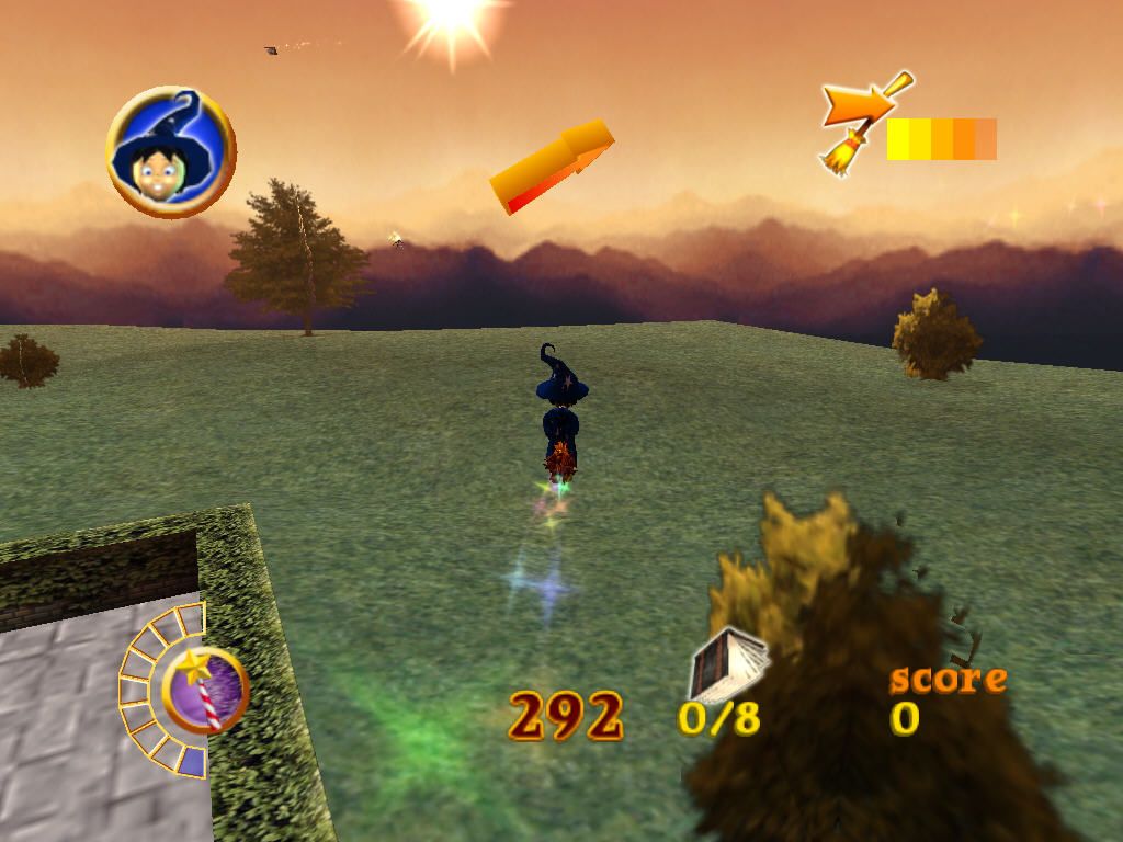 Billy the Wizard: Rocket Broomstick Racing (Windows) screenshot: I see edge of level!