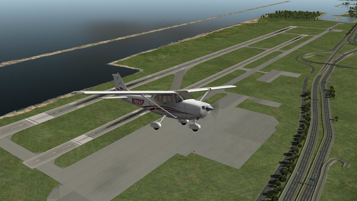 X-Plane 10: Regional Edition - North America (Windows) screenshot: Most of X-Plane's default airports are completely devoid of buildings