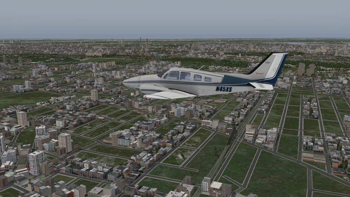 X-Plane 10: Regional Edition - North America (Windows) screenshot: New York City never looked so ... green