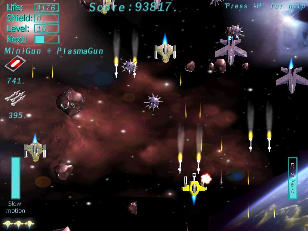 Back to Earth (Windows) screenshot: Mines are a real menace because they home in on the player's ship