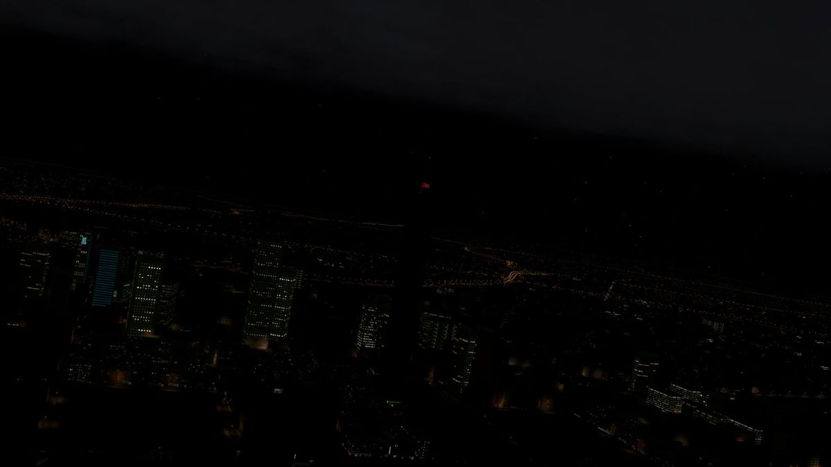 X-Plane 10: Regional Edition - North America (Windows) screenshot: Night Time Over the City