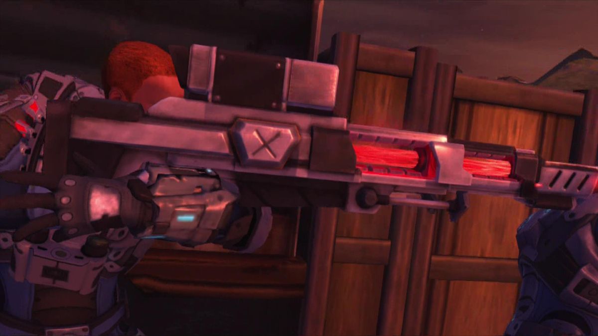 XCOM: Enemy Unknown (Xbox 360) screenshot: Closeup of a sniper which usually indicates a critical hit