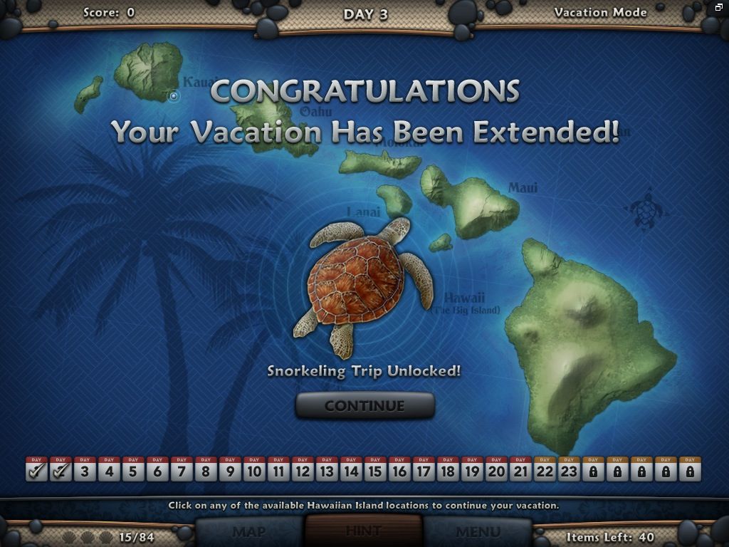 Vacation Quest: The Hawaiian Islands (Macintosh) screenshot: Vacation Extended Bonus - Snorkeling Trip