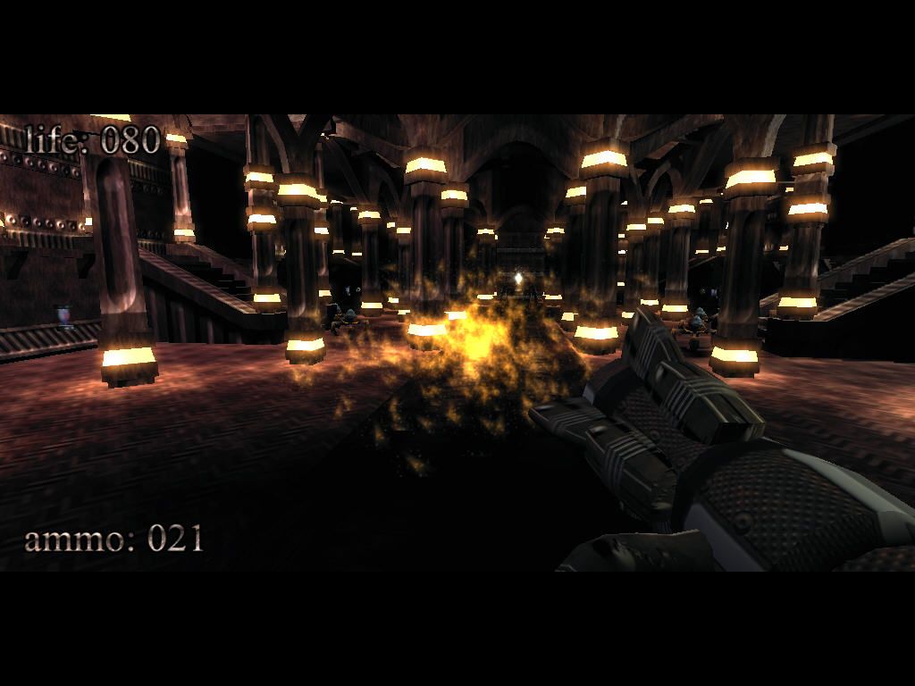 .kkrieger: Chapter 1 (Windows) screenshot: Explosions is good!