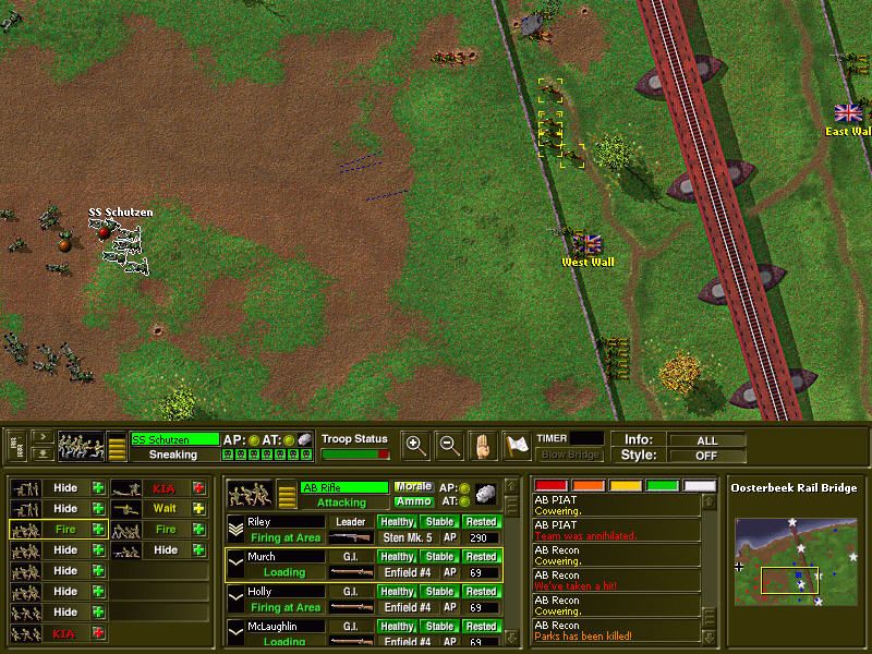 Close Combat: A Bridge Too Far (Windows) screenshot: Fire to nazi