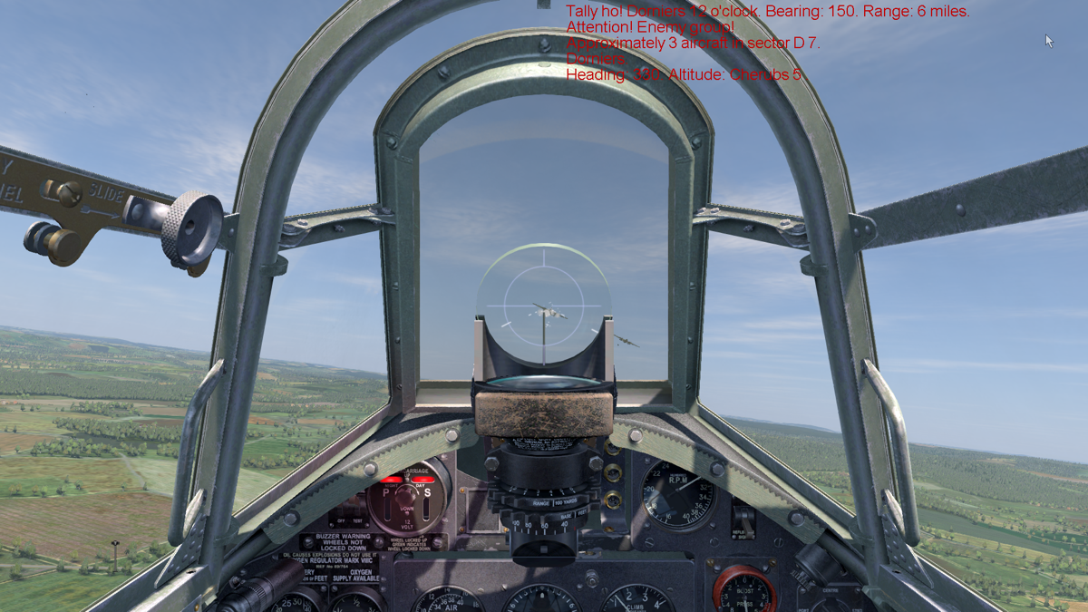 IL-2 Sturmovik: Cliffs of Dover (Windows) screenshot: Intercepting a group of Do-215 bombers with my Hurricane.