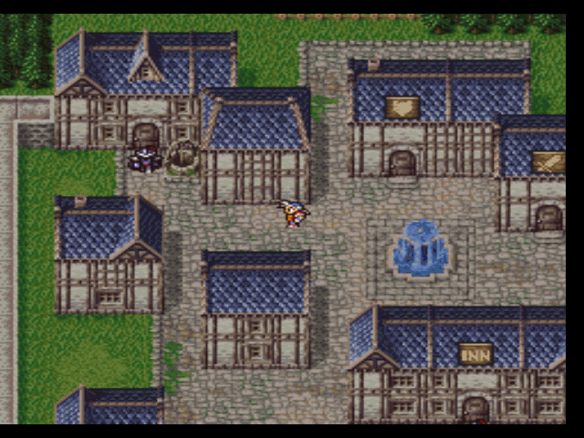 Final Fantasy Origins (PlayStation) screenshot: Final Fantasy II: Finn, occupied by the Empire