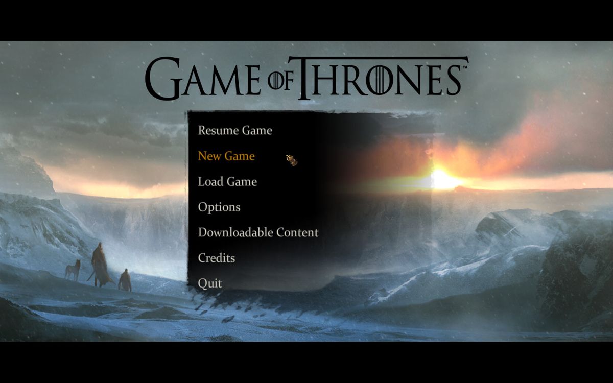 Game of Thrones (Windows) screenshot: Title screen