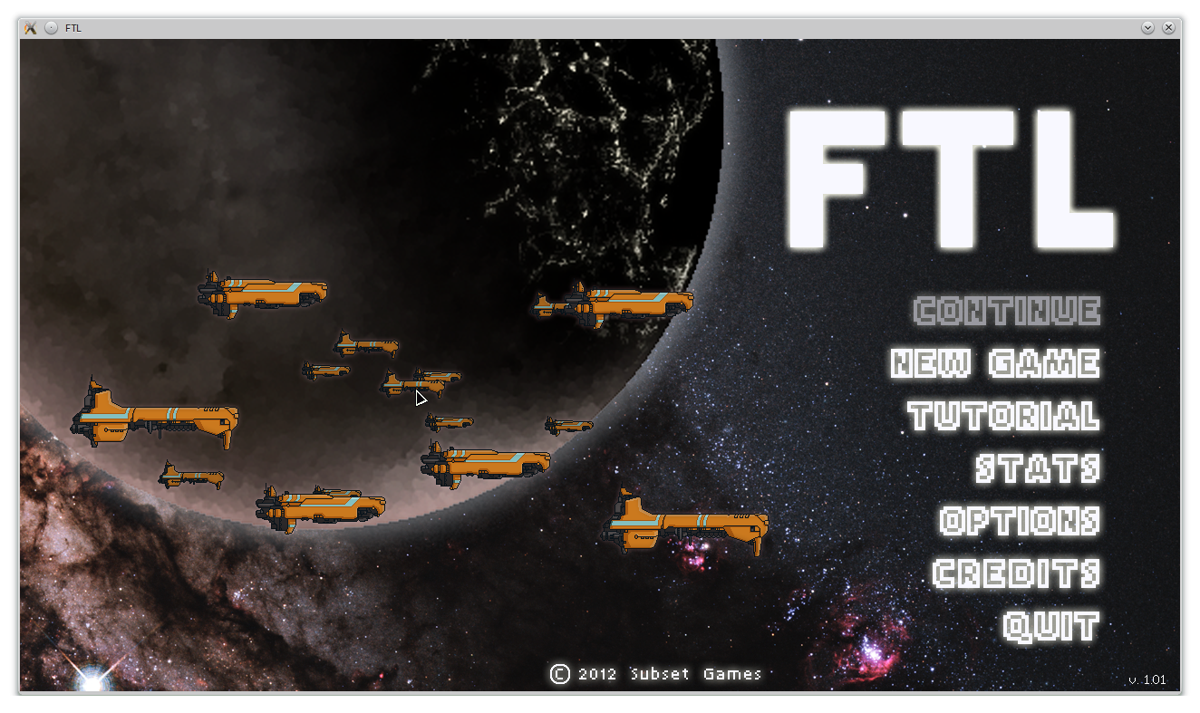 FTL: Faster Than Light (Linux) screenshot: Title screen