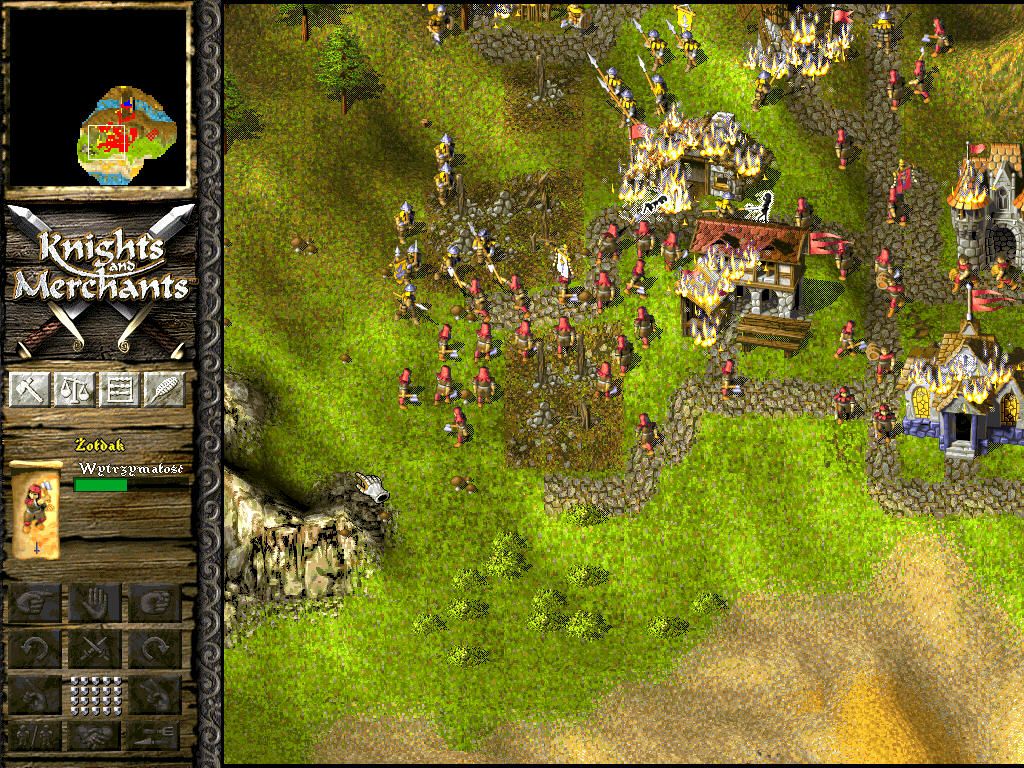 Knights and Merchants: The Peasants Rebellion (Windows) screenshot: Desperate defense