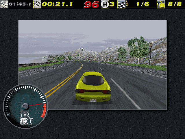 The Need for Speed (DOS) screenshot: I'm last...