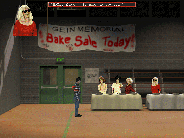 Harvester (DOS) screenshot: Bake sale
