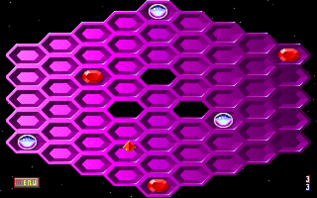 Hexxagon (DOS) screenshot: Starting new game.