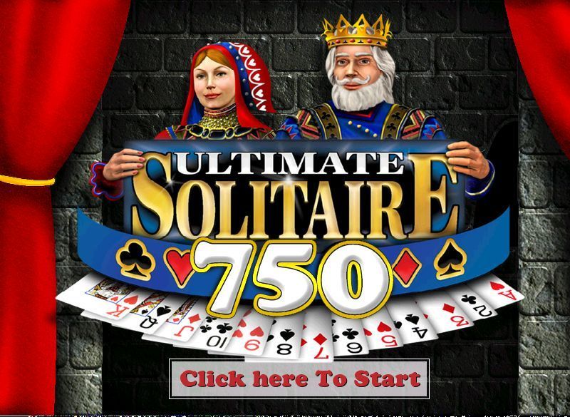 Ultimate Solitaire 750 (Windows) screenshot: This is the first screen the player sees when the game loads