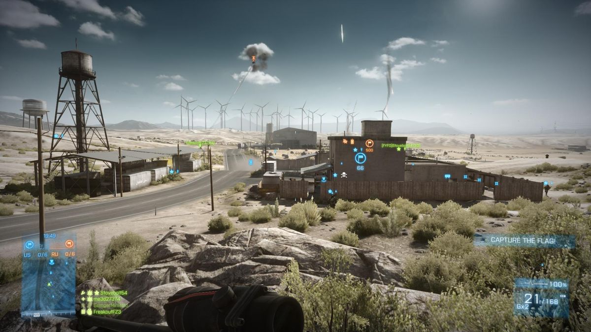 Battlefield 3: End Game (Windows) screenshot: Nebandan Flats long range snipers and tank battles