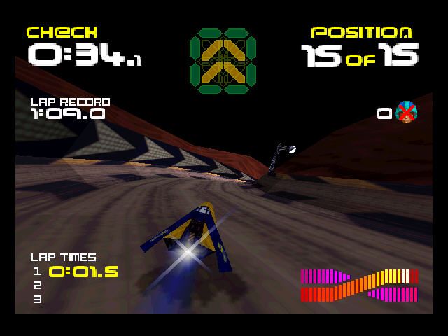 WipEout 64 (Nintendo 64) screenshot: I'm last...