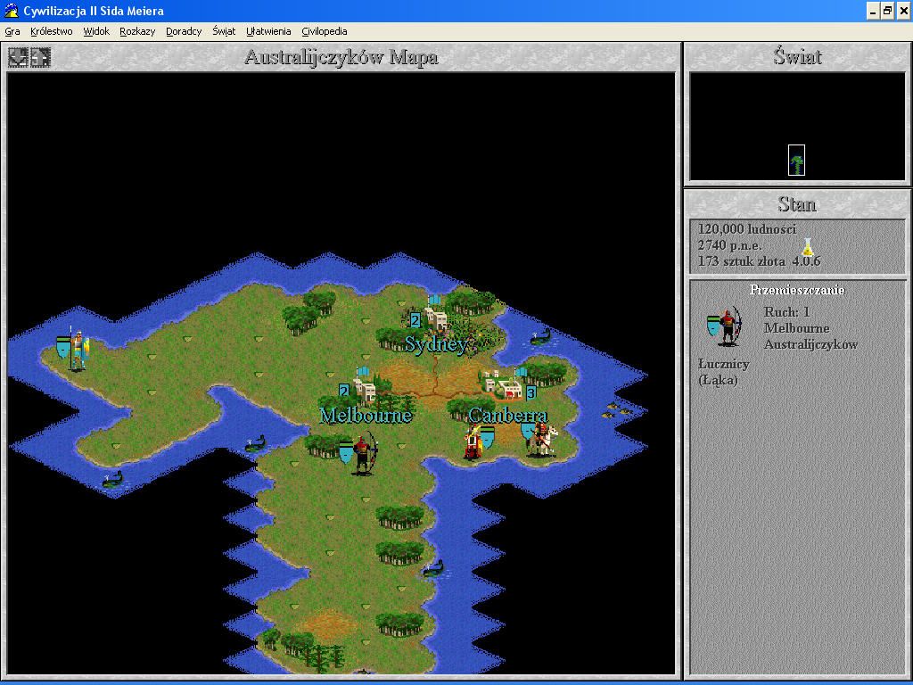 Sid Meier's Civilization II (Windows 3.x) screenshot: Some armies