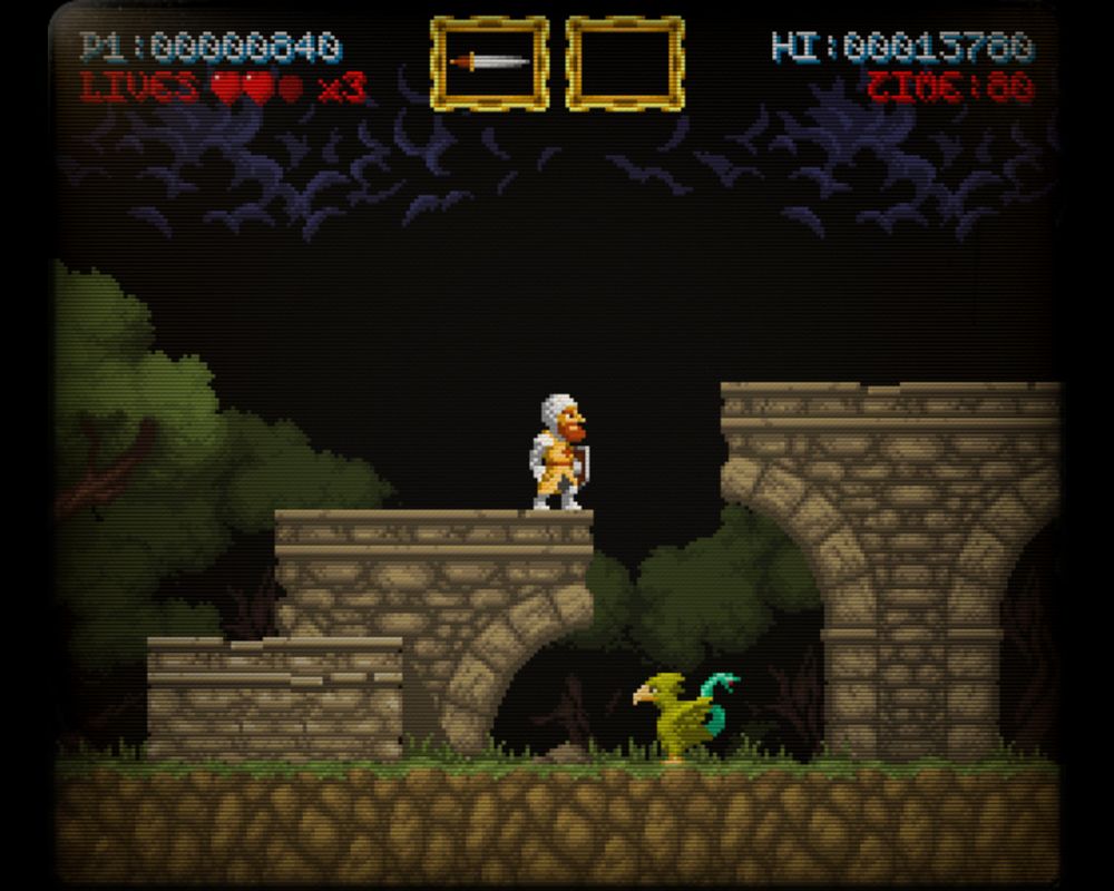 Maldita Castilla (Windows) screenshot: Whatever that is (a gryphon, I think), be care as it jumps.